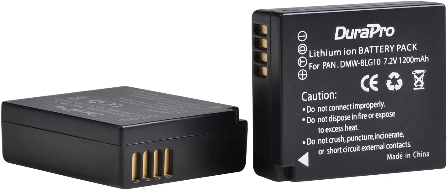 Set de 2 acumulatori DMW-BLE9 1200 mAh cu incarcator dublu cu ecran LCD si 3 moduri de incarcare Micro USB, USB C si USB incorporat, pentru Panasonic DMW-BLG10E Lumix DC TZ202 GX9 DC-LX100 II TZ101 TZ91 TZ81 GF6 GX7 GX80 LX100