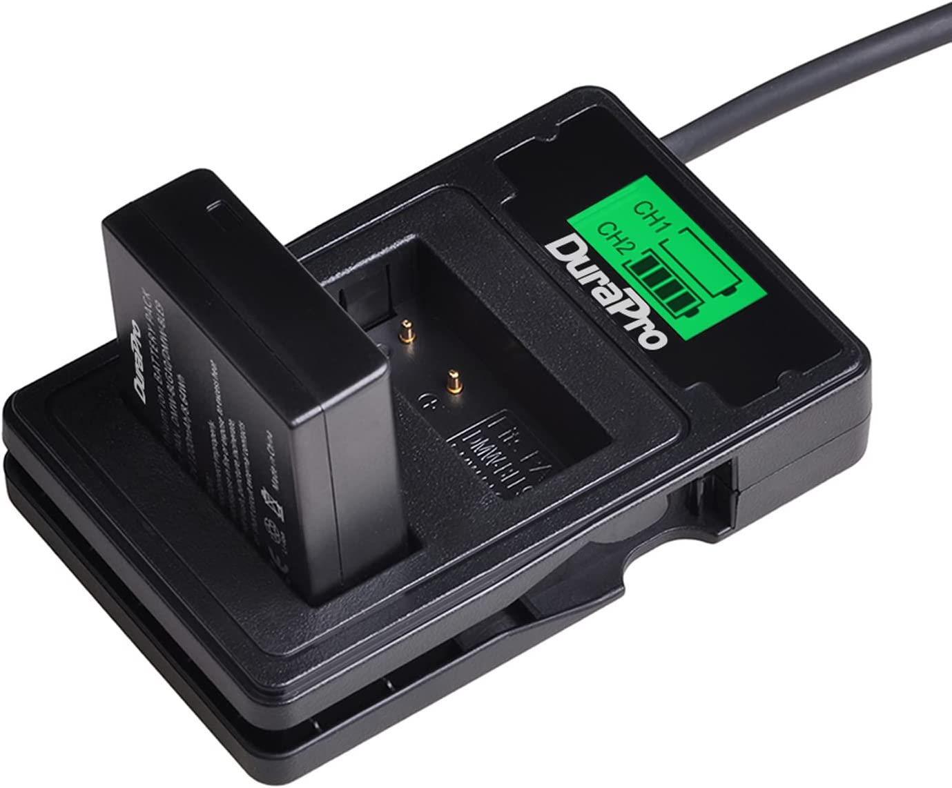 Set de 2 acumulatori DMW-BLE9 1200 mAh cu incarcator dublu cu ecran LCD si 3 moduri de incarcare Micro USB, USB C si USB incorporat, pentru Panasonic DMW-BLG10E Lumix DC TZ202 GX9 DC-LX100 II TZ101 TZ91 TZ81 GF6 GX7 GX80 LX100