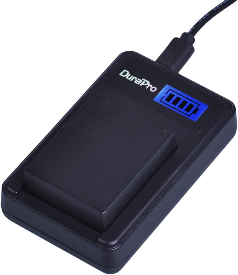 Set de 2 acumulatori DMW-BLC12 1400 mAh cu incarcator cu display LCD pentru Panasonic Lumix FZ1000, FZ200, FZ300, FZ330, FZ300K, G5, G6, G7