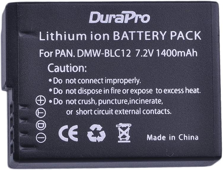 Set de 2 acumulatori DMW-BLC12 1400 mAh cu incarcator cu display LCD pentru Panasonic Lumix FZ1000, FZ200, FZ300, FZ330, FZ300K, G5, G6, G7
