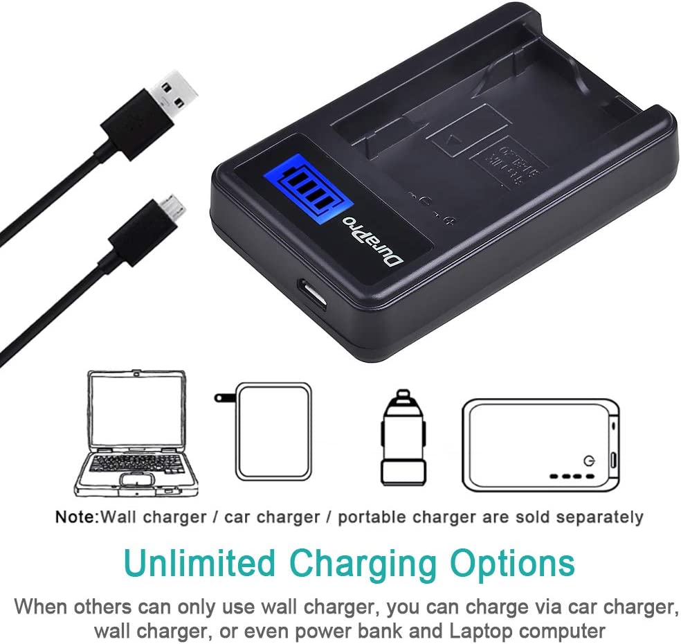 Set de 2 acumulatori EN-EL20 1200 mAh cu incarcator cu display LCD pentru Nikon EN-EL20, EN-EL20a, Nikon Coolpix P1000, Nikon 1 J1/1 J2/1 J3/1 S1/1 V3