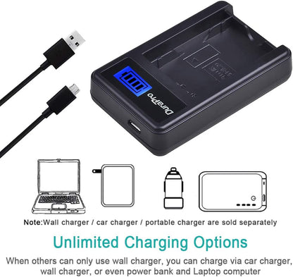Set de 2 acumulatori EN-EL20 1200 mAh cu incarcator cu display LCD pentru Nikon EN-EL20, EN-EL20a, Nikon Coolpix P1000, Nikon 1 J1/1 J2/1 J3/1 S1/1 V3