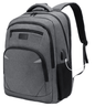 Ghiozdan laptop, rucsac rezistent la apa cu 4 compartimente, 15,6 inch, cu port USB si mufa jack extern, buzunare laterale, bretele captusite, pentru laptop, tableta, dosar