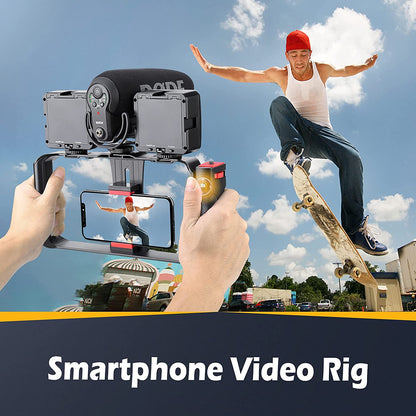 Stabilizator imagine cu cadru video rig pentru smartphone, in forma de U, multifunctional, pentru camera de actiune, DSLR, smartphone, camera video, camera foto Canon, Nikon, Sony, Panasonic, Pentax, Olympus