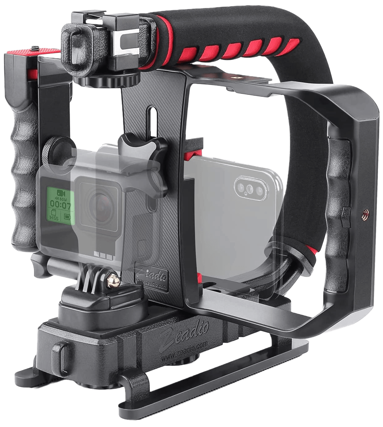 Stabilizator imagine cu cadru video rig pentru smartphone, in forma de U, multifunctional, pentru camera de actiune, DSLR, smartphone, camera video, camera foto Canon, Nikon, Sony, Panasonic, Pentax, Olympus