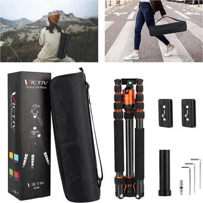 Trepied 2 in 1 monopied cu cap bila 360°, 59-195 cm (205 cm monopied), incarcare maxima 10 kg, cu 2 placute eliberare rapida, din aluminiu, cu geanta de transport