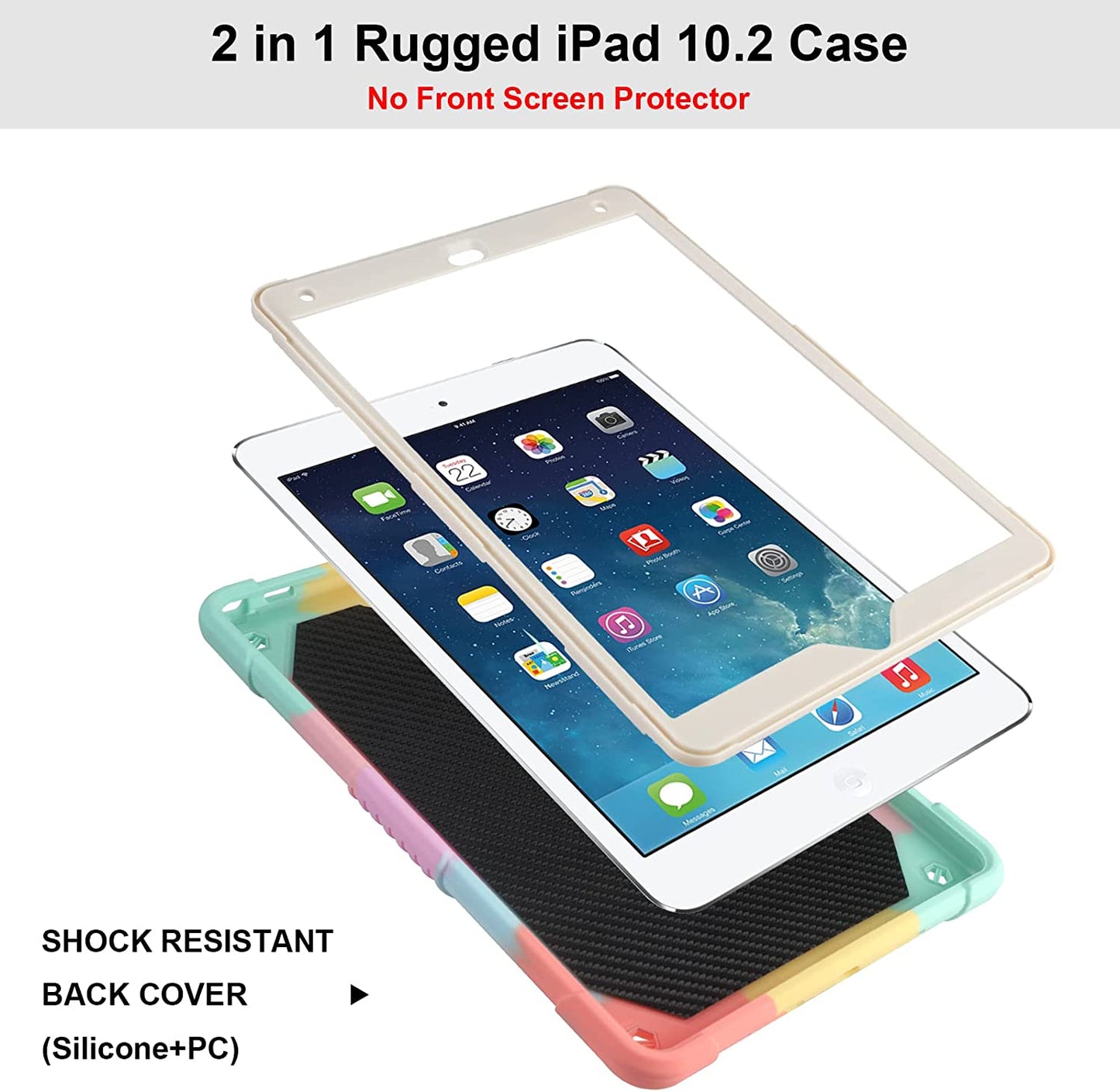 Husa compatibila cu iPad 10.2" generatia 9/8/7, 2021/2020/2019, cu suport pix, rezistenta la socuri, robusta, cu suport stil fluture, pentru copii