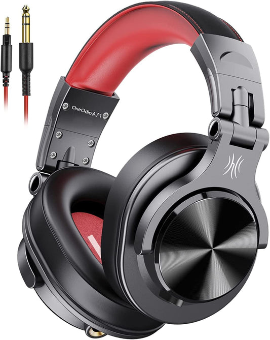 Casti audio DJ profesionale, Over Ear, cu mufa 3.5mm si mufa 6.35mm, multifunctionale, pentru mixer, instrumente electrice, OneOdio A71