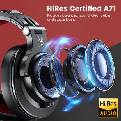 Casti audio DJ profesionale, Over Ear, cu mufa 3.5mm si mufa 6.35mm, multifunctionale, pentru mixer, instrumente electrice, OneOdio A71