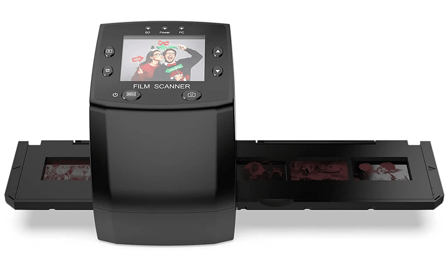 Scanner de film si diapozitive 35 mm / 135, converteste in JPEG digital, de rezolutie inalta 1800 DPI, cu display LCD 2,4 inch, iesire TV si USB