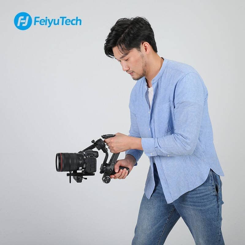 Stabilizator gimbal profesional cu 3 axe, pentru camera DSLR si Mirrorrless, placuta eliberare rapida Arca, sarcina maxima 2.5 kg, rotire 320°, FeiyuTech SCORP-C
