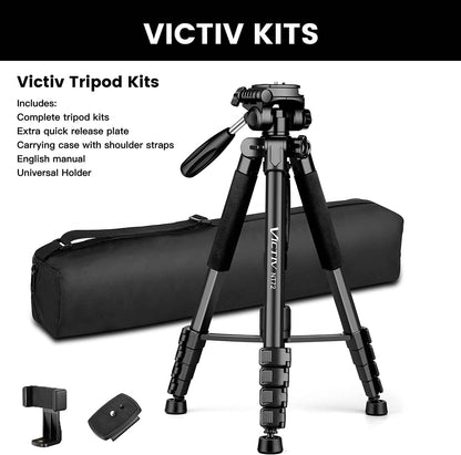 Trepied 2 in 1 monopied cu cap 360°, 48-182.8cm, cu 2 placi eliberare rapida si suport pentru telefon, pentru camere DSLR, camera video, smartphone, negru