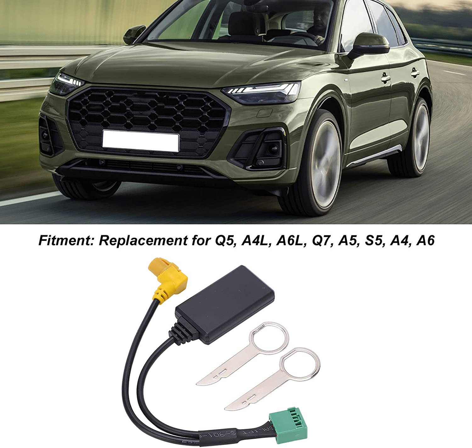 Adaptor Bluetooth 5.0 MMI 3G AMI 12 Pini, receptor multimedia pentru Audi A4 A6 Q5 Q7 A5 S5