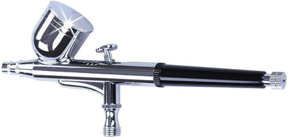 Set 2 aerografe cu duze de 0.2, 0.3, 0.5 mm, pipete, furtun, rezervor de 7 ml si rezervor de 22 ml, cu tije de curatare, Timbertech