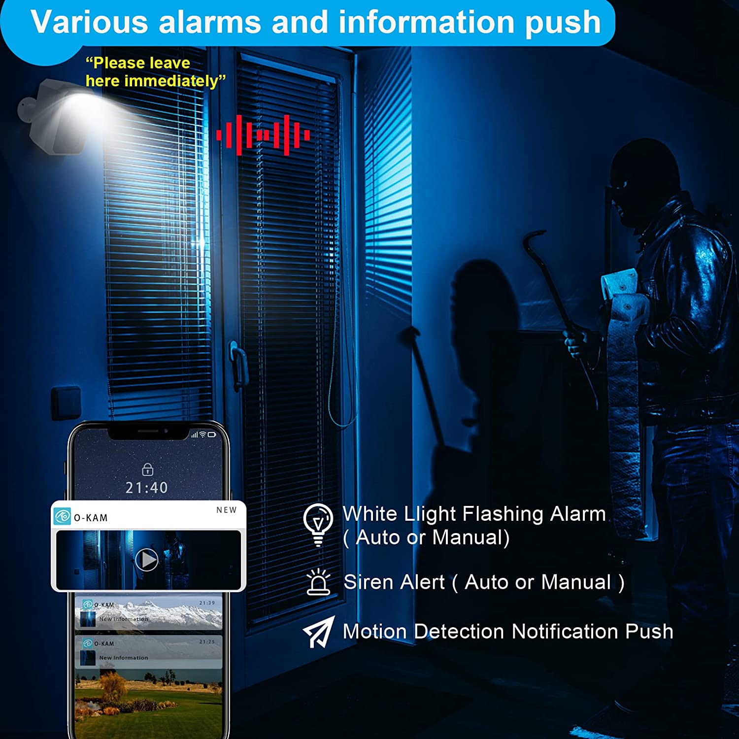 Camera de supraveghere WiFi cu panou solar, HD 1296P, nightvision, detectie de miscare PIR, impermeabila IP66, sunet bidirectional, alarma, control prin aplicatie