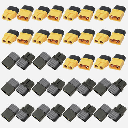 Set 20 mufe XT60 mama-tata, conectori pentru acumulatori LiPo, cu protectie, pentru masinuta RC, diverse aplicatii