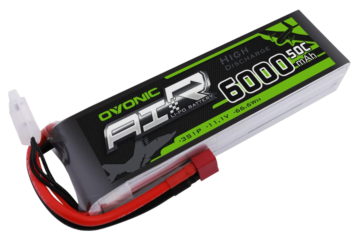 Baterie Lipo 11.1 V, 6000 mAh, acumulator reincarcabil cu mufa Deans T, rata de descarcare 50C, pentru FPV UAV RC, quadcopter