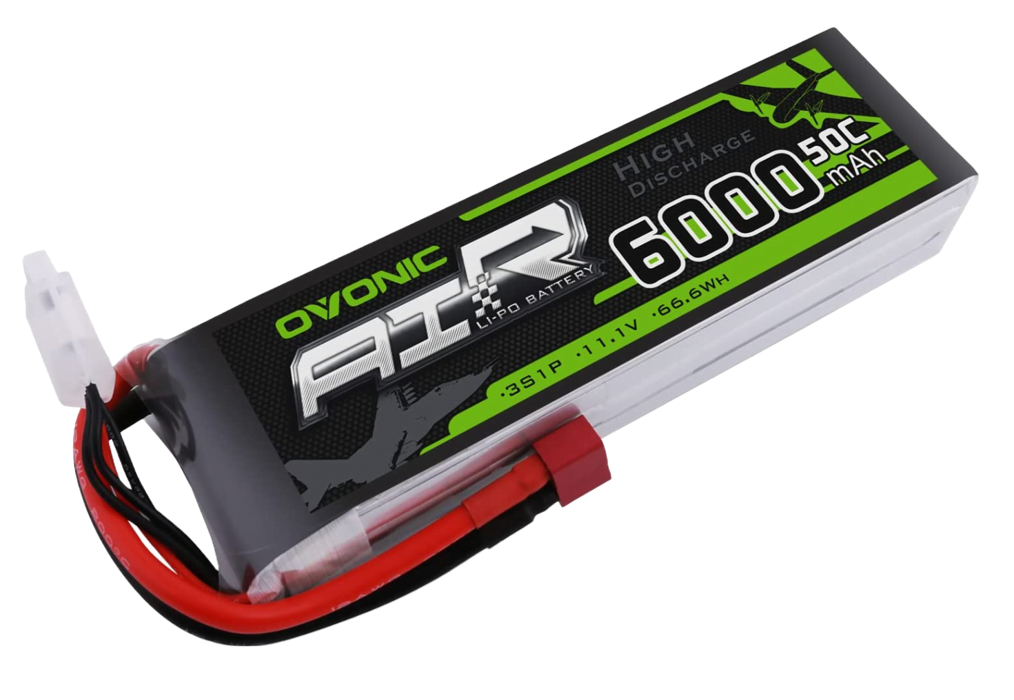 Baterie Lipo 11.1 V, 6000 mAh, acumulator reincarcabil cu mufa Deans T, rata de descarcare 50C, pentru FPV UAV RC, quadcopter