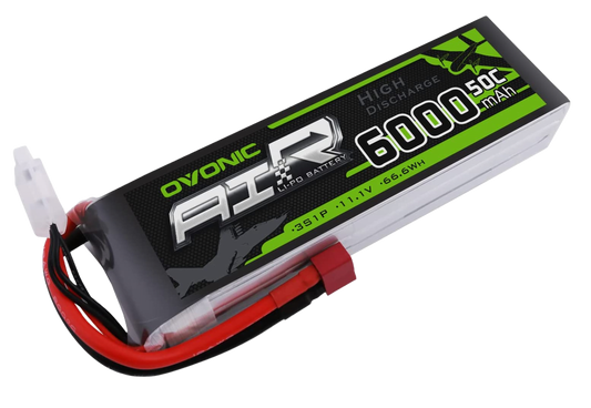 Baterie Lipo 11.1 V, 6000 mAh, acumulator reincarcabil cu mufa Deans T, rata de descarcare 50C, pentru FPV UAV RC, quadcopter