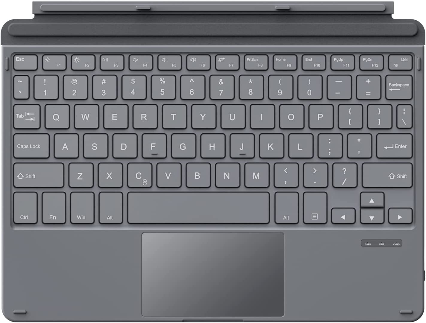 Tastatura Bluetooth compatibila cu Surface Go 3 2021/Surface Go 2 2020/Surface Go 2018, wireless, cu acumulator incorporat, gri