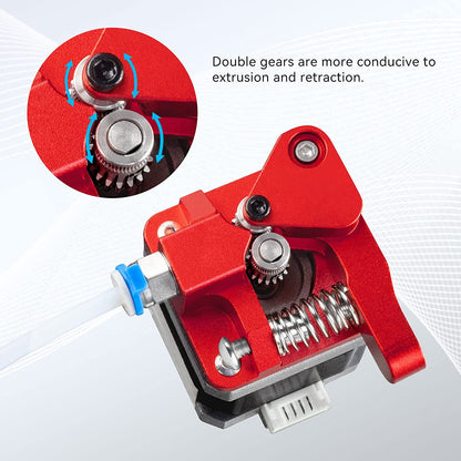Extruder imprimata 3d, Dual Gear, din metal, cu arc de tensionare, pentru Ender 3 V2, Ender 3 Pro, Ender 3 Neo Series, Ender 5 Series, CR10, Voxelab Aquila 3D Printer, TPU acceptat