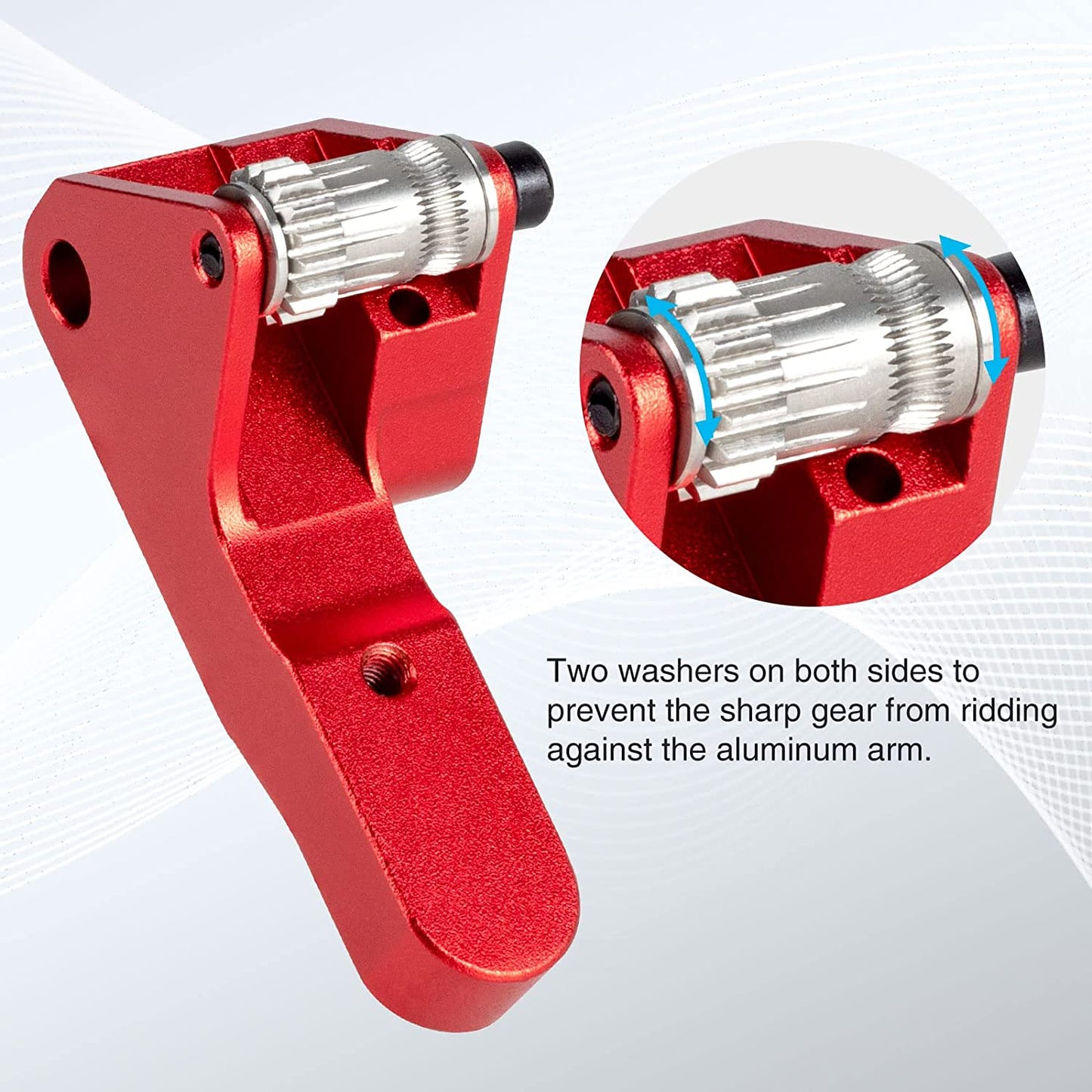 Extruder imprimata 3d, Dual Gear, din metal, cu arc de tensionare, pentru Ender 3 V2, Ender 3 Pro, Ender 3 Neo Series, Ender 5 Series, CR10, Voxelab Aquila 3D Printer, TPU acceptat