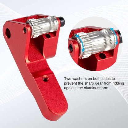 Extruder imprimata 3d, Dual Gear, din metal, cu arc de tensionare, pentru Ender 3 V2, Ender 3 Pro, Ender 3 Neo Series, Ender 5 Series, CR10, Voxelab Aquila 3D Printer, TPU acceptat