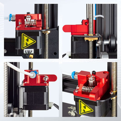 Extruder imprimata 3d, Dual Gear, din metal, cu arc de tensionare, pentru Ender 3 V2, Ender 3 Pro, Ender 3 Neo Series, Ender 5 Series, CR10, Voxelab Aquila 3D Printer, TPU acceptat