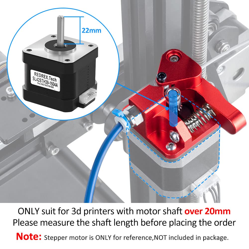 Extruder imprimata 3d, Dual Gear, din metal, cu arc de tensionare, pentru Ender 3 V2, Ender 3 Pro, Ender 3 Neo Series, Ender 5 Series, CR10, Voxelab Aquila 3D Printer, TPU acceptat