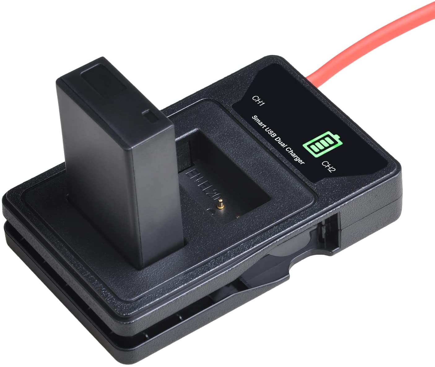 Set 2 acumulatori EN-EL20 si incarcatori cu display LCD, 1200 mAh, 7.4 V, compatibili cu Nikon EN-EL20, EN-EL20a; Nikon 1 J1, Nikon 1 J2, Nikon 1 J3, Nikon 1 S1, Nikon 1 V3, Nikon Coolpix A, Nikon 1 AW1