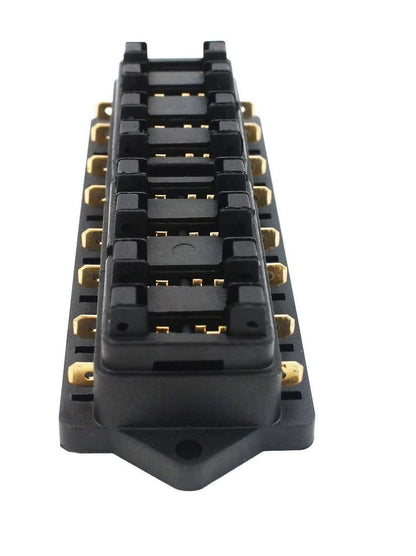 Set panou sigurante auto cu 8 iesiri, 12-32V, de la 1 la 40A, cu 10 sigurante intre 3 si 40A, cu 16 conectori auto si capac de protectie, pentru masina, barca, rulota, autoutilitara