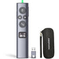 Laser profesional wireless pentru prezentari Norwii N95s BLE, telecomanda cu pointer digital si indicator laser integrat, evidentiere si amplificare pe ecrane LED/LCD si videoproiector, Air Mouse, Timer cu vibratii, Ecran OLED, Bluetooth + USB-A/USB-C