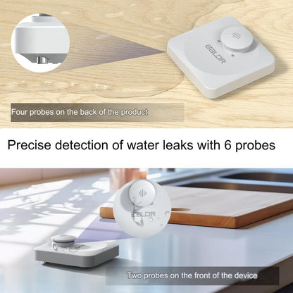 Senzor de inundatie, detector apa WiFi smart cu 3 senzori, alerta prin aplicatie si sonora cu volum pana la 100 dB, impermeabil IP66, universal