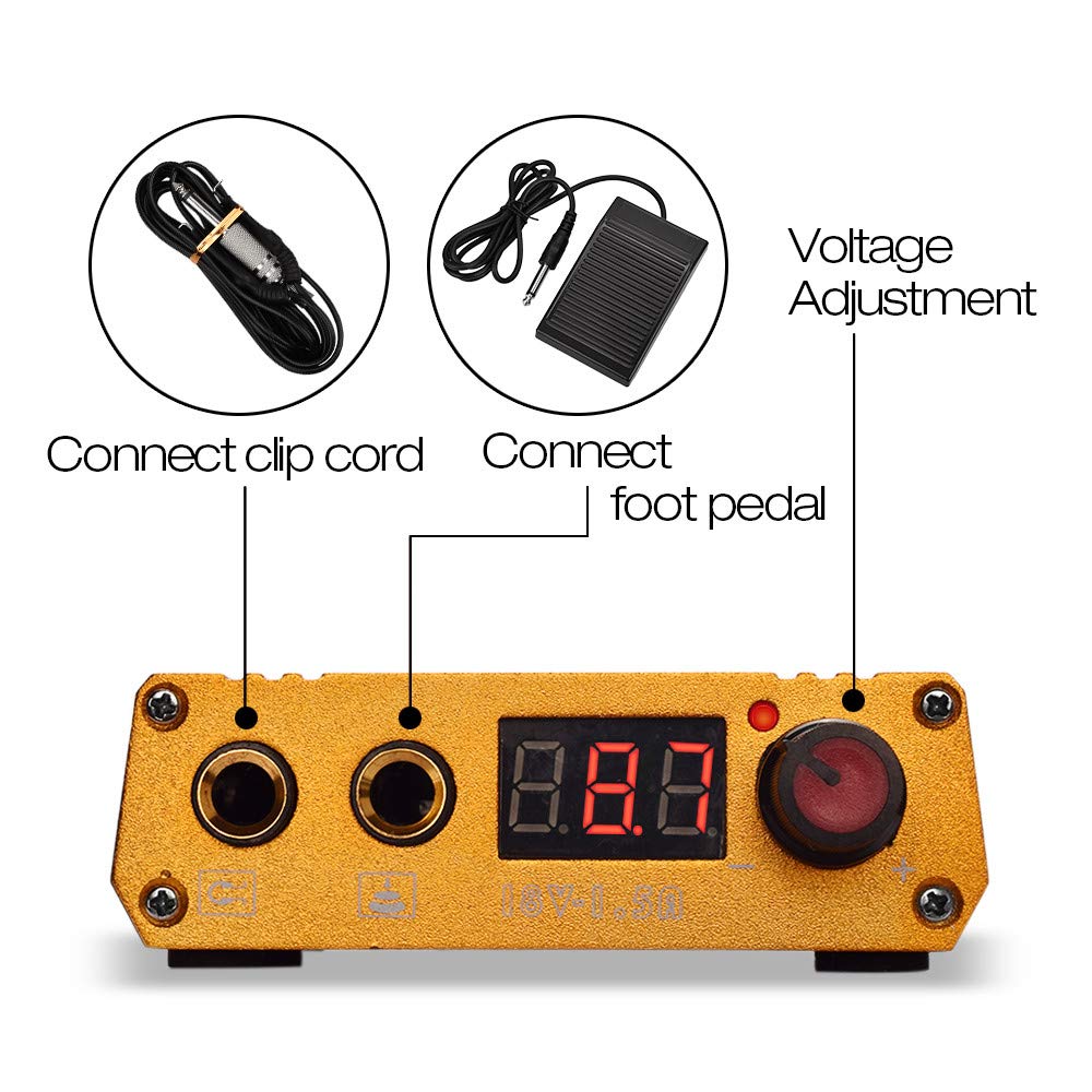 Sursa de alimentare LCD pentru aparat de tatuat, 23W 18V, voltaj reglabil, cu carcasa metalica, dimensiuni reduse, Atomus