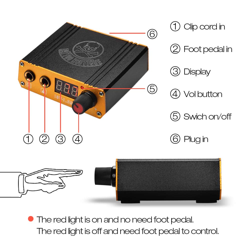 Sursa de alimentare LCD pentru aparat de tatuat, 23W 18V, voltaj reglabil, cu carcasa metalica, dimensiuni reduse, Atomus