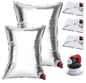 Set 5 pungi de apa bag in box, 3 de 10 litri si 2 de 20 itri, din film compozit rezistent la lumina, cu robinet detasabil, pentru drumetii, camping, urgente