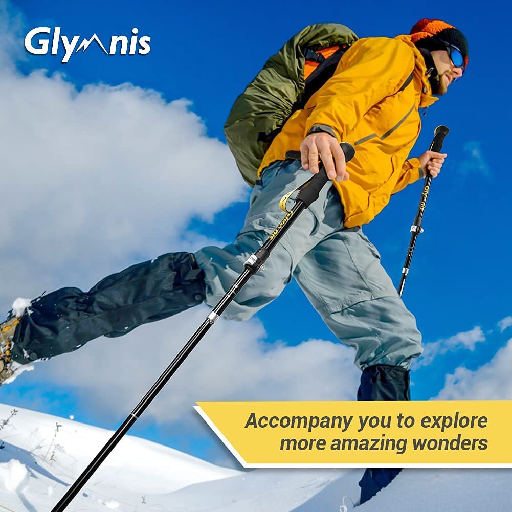 Set 2 bete de trekking pliabile, ajustabile 110 cm - 130 cm, din aliaj de aluminiu, cu maner din spuma, husa de depozitare si transport, cu accesorii