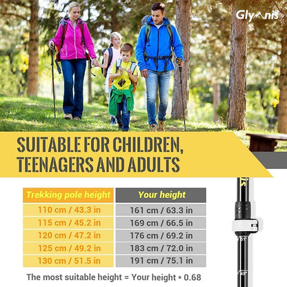 Set 2 bete de trekking pliabile, ajustabile 110 cm - 130 cm, din aliaj de aluminiu, cu maner din spuma, husa de depozitare si transport, cu accesorii