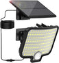 Lampa solara LED cu senzor de miscare si panou solar, 7500 K, impermeabila IP65, 3 moduri iluminare, pentru exterior, iluminare 120°, 120 LED-uri