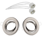Set 2 rama spot cu dulie ceramica GU10, orientabil, model incastrat, IP 20, crom periat, SweetLed SW-RC01