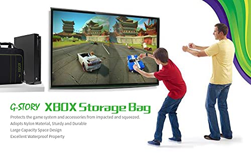 Geanta pentru Xbox Series X/S, cu skin controller, pentru consola si accesorii, cu maner si curea de umar, impermeabila, design ergonomic, neagra