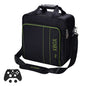Geanta pentru Xbox Series X/S, cu skin controller, pentru consola si accesorii, cu maner si curea de umar, impermeabila, design ergonomic, neagra