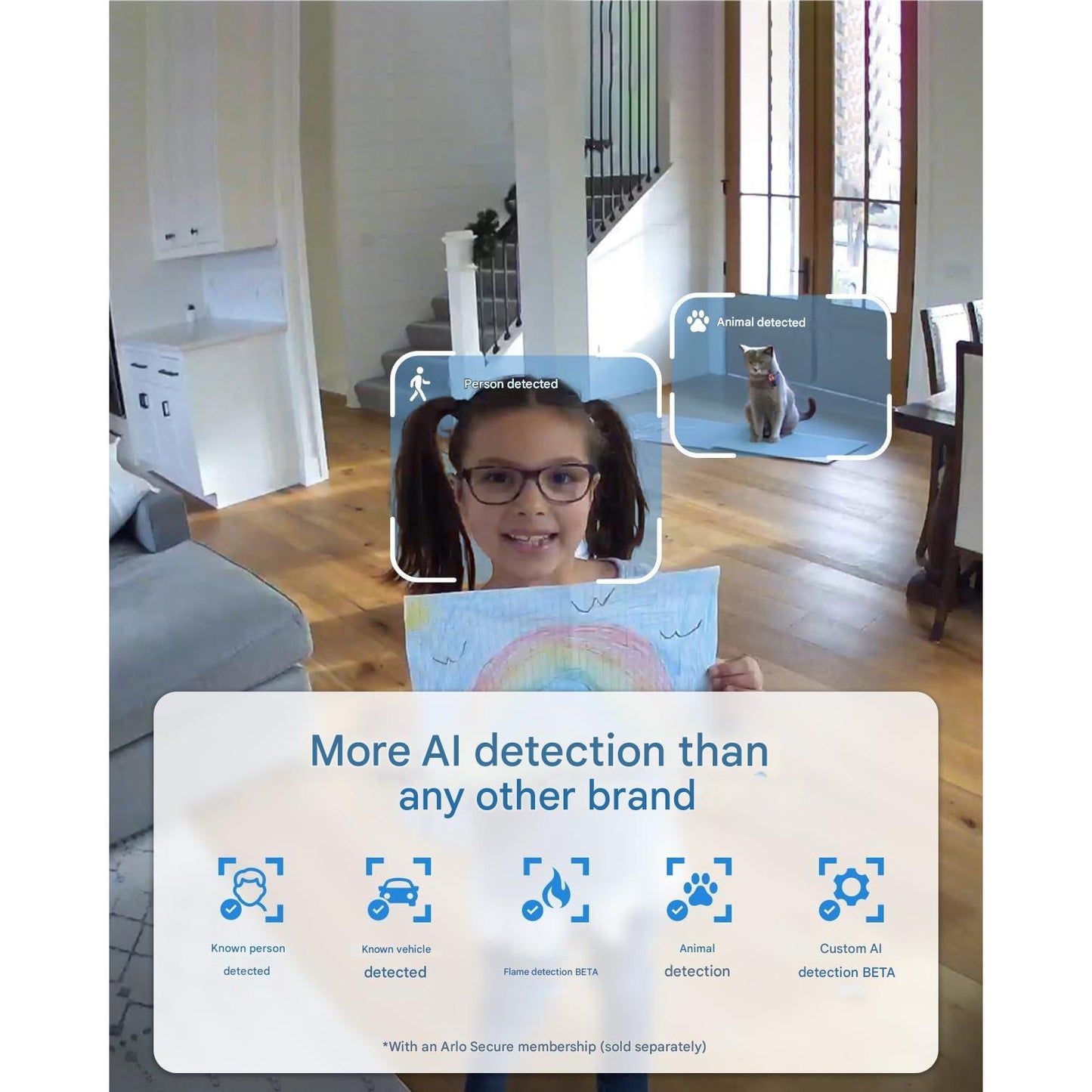 Camera de supraveghere Arlo Indoor 3 HD PTZ, set 2 bucati, video 1080p, cu WiFi, vedere nocturna color, rotire 360º panoramica, inclinare si zoom, alarma, audio bidirectional, urmarire miscare inteligenta, mod confidentialitate