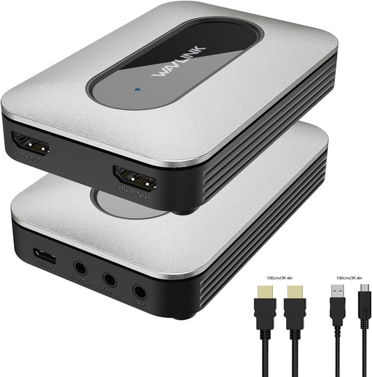 Placa de captura video 4K, HDMI, Video grabber cu loopout HDMI, mufa jack 3.5 mm Line In, Line Out, Mic In, plug & play, suport VRR, compatibil cu PC, Laptop, consola jocuri