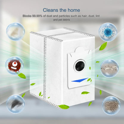 Set 15 saci pentru aspirator Ecovacs Deebot X2 Omni, de 3 litri, din material textil, cu strat din carbon activ, usor de instalat