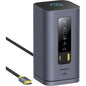 Statie de andocare 11 in 1, extindere la 3 monitoare 4K, 3 x HDMI 4K, Displaylink, 3 x USB-A, 2 x USB-C, 1 x Ethernet RJ-45 1GBPS, 1 x AUX, pentru MacBook M1/M2/M3 si Windows, cu buton blocare ecran si baza magnetica