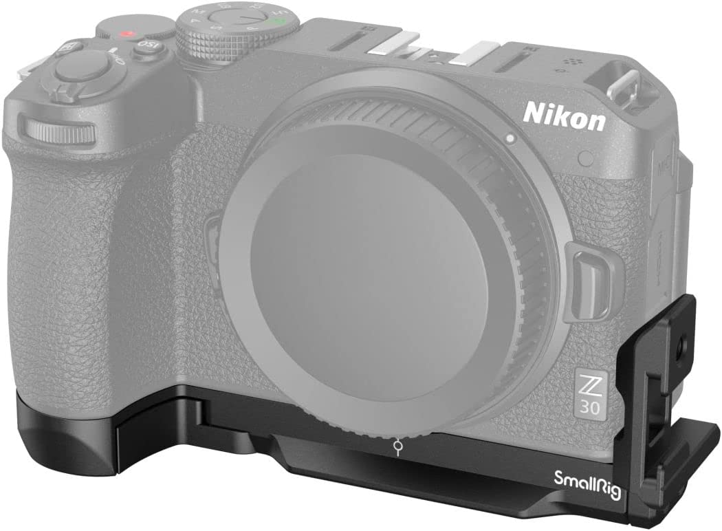 Placa de montare tip L, bracket cu eliberare rapida tip Arca pentru Nikon Z 30, din aluminiu, reglare orizontala si verticala, cu filete 1/4", Smallrig 3860