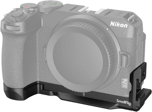 Placa de montare tip L, bracket cu eliberare rapida tip Arca pentru Nikon Z 30, din aluminiu, reglare orizontala si verticala, cu filete 1/4", Smallrig 3860