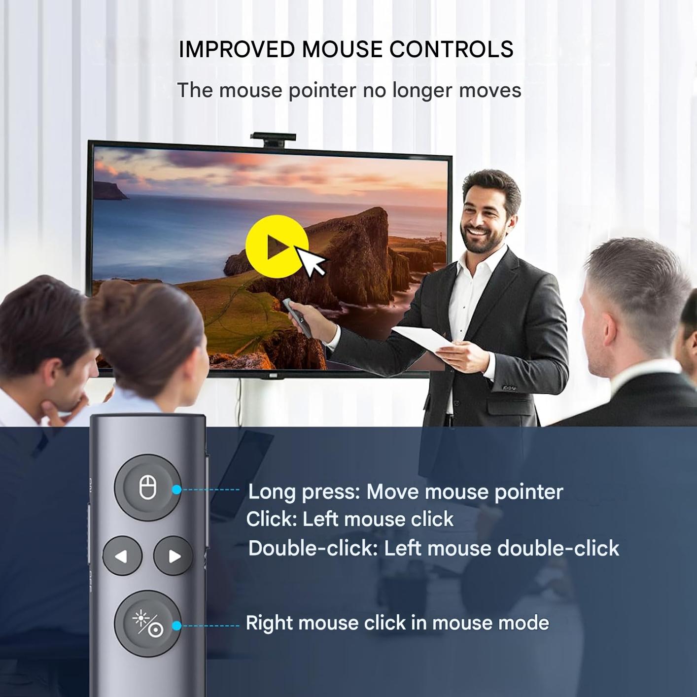 Laser profesional wireless pentru prezentari Norwii N95s BLE, telecomanda cu pointer digital si indicator laser integrat, evidentiere si amplificare pe ecrane LED/LCD si videoproiector, Air Mouse, Timer cu vibratii, Ecran OLED, Bluetooth + USB-A/USB-C