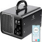 Generator de ozon profesional smart 10.000 mg/h, WiFi, control prin aplicatie, ecran LCD, temporizator, sterilizator O3 pentru casa, masina, birou